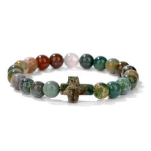 Load image into Gallery viewer, Stone Cross Bracelet