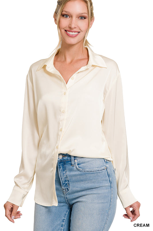 Satin Ivory Blouse