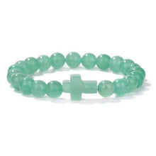 Load image into Gallery viewer, Stone Cross Bracelet