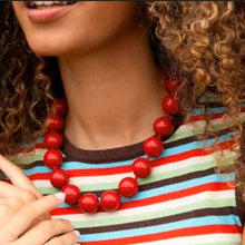 Load image into Gallery viewer, Boho Red Chunky Necklace