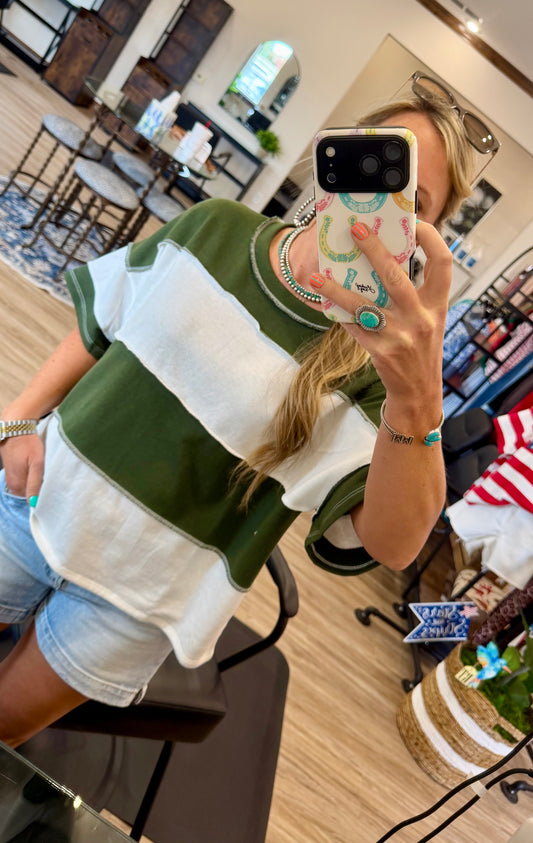Colorblock Stripes Top