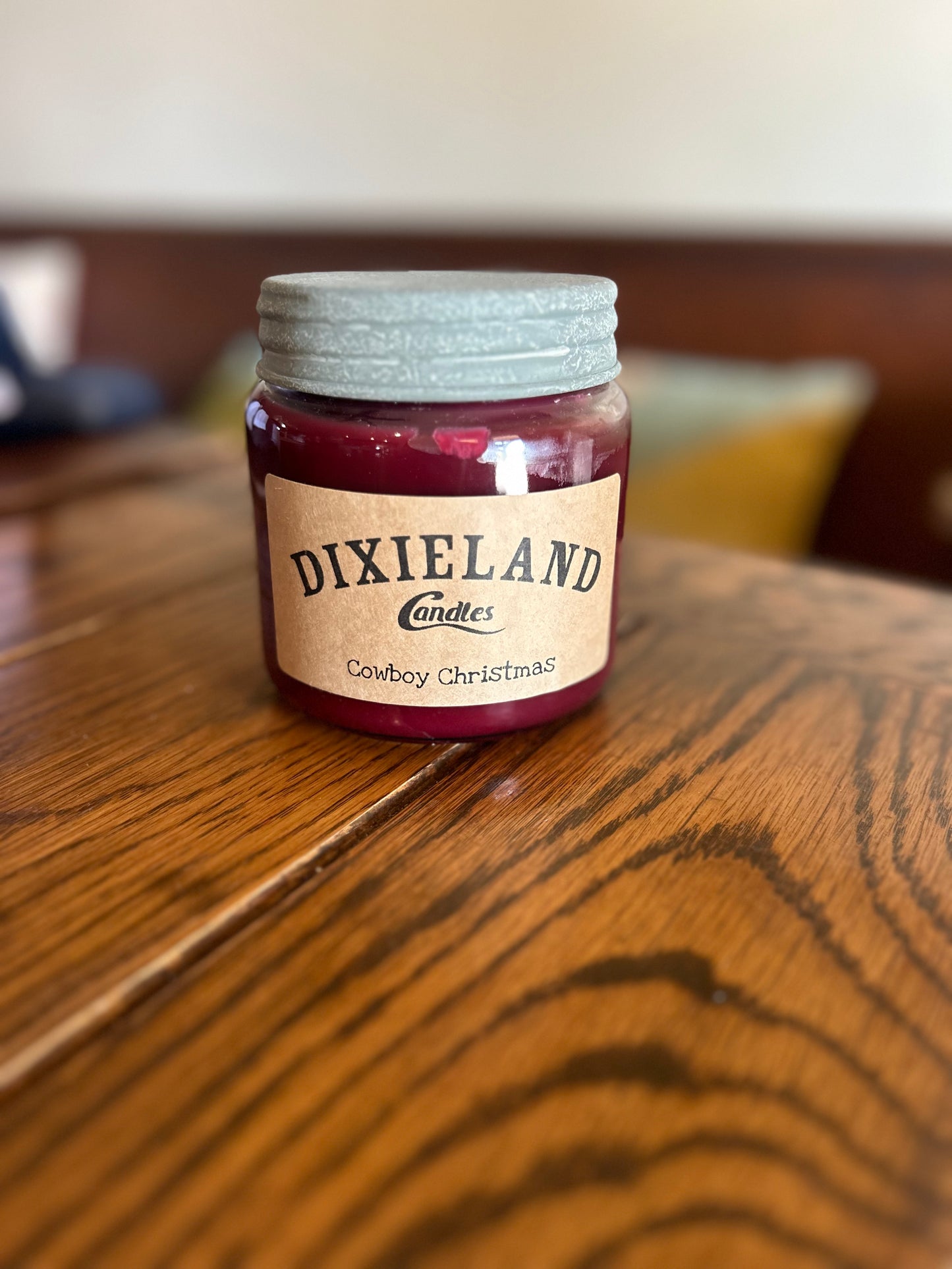 Cowboy Christmas Candle
