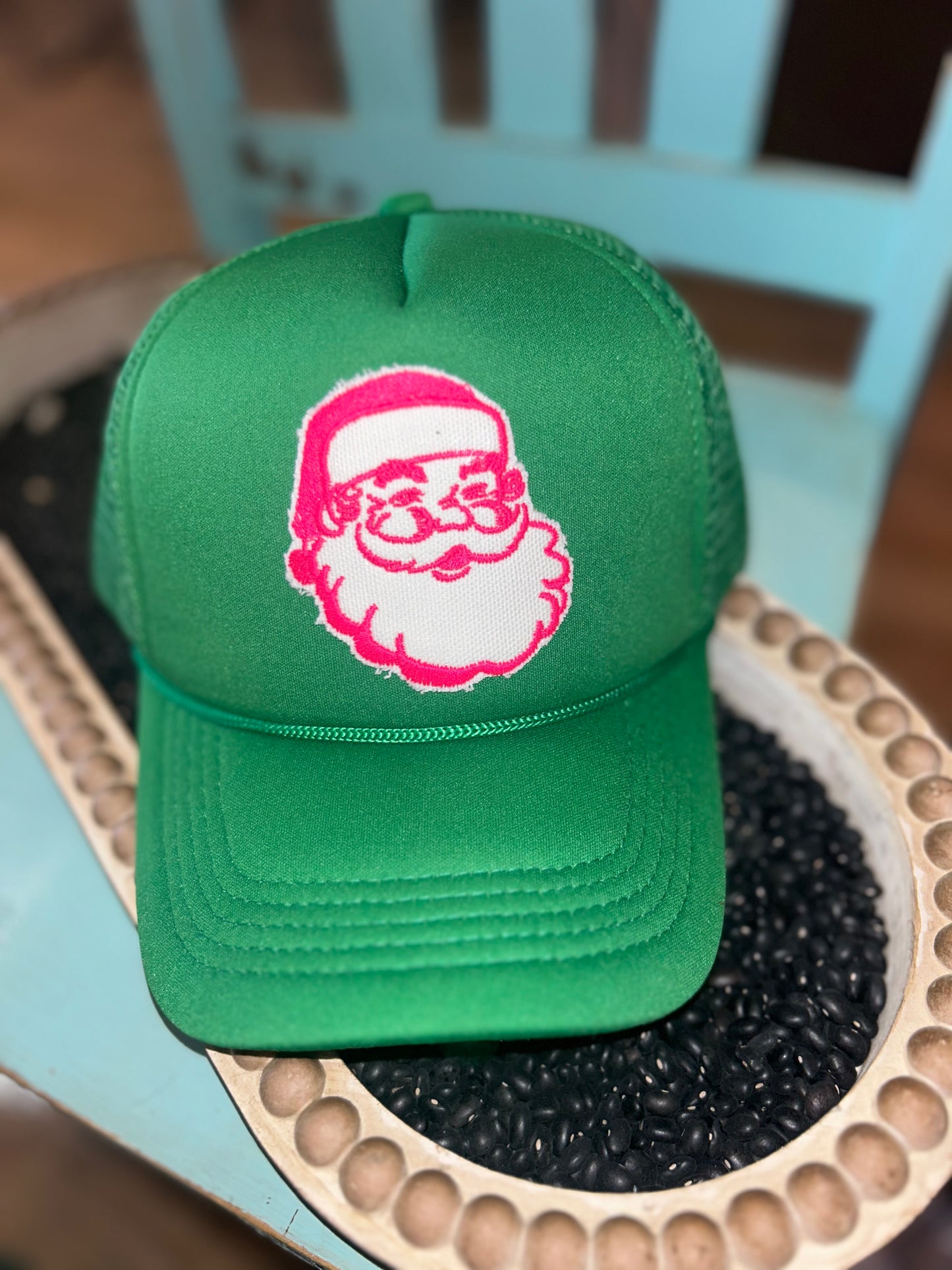 Green & Pink Santa