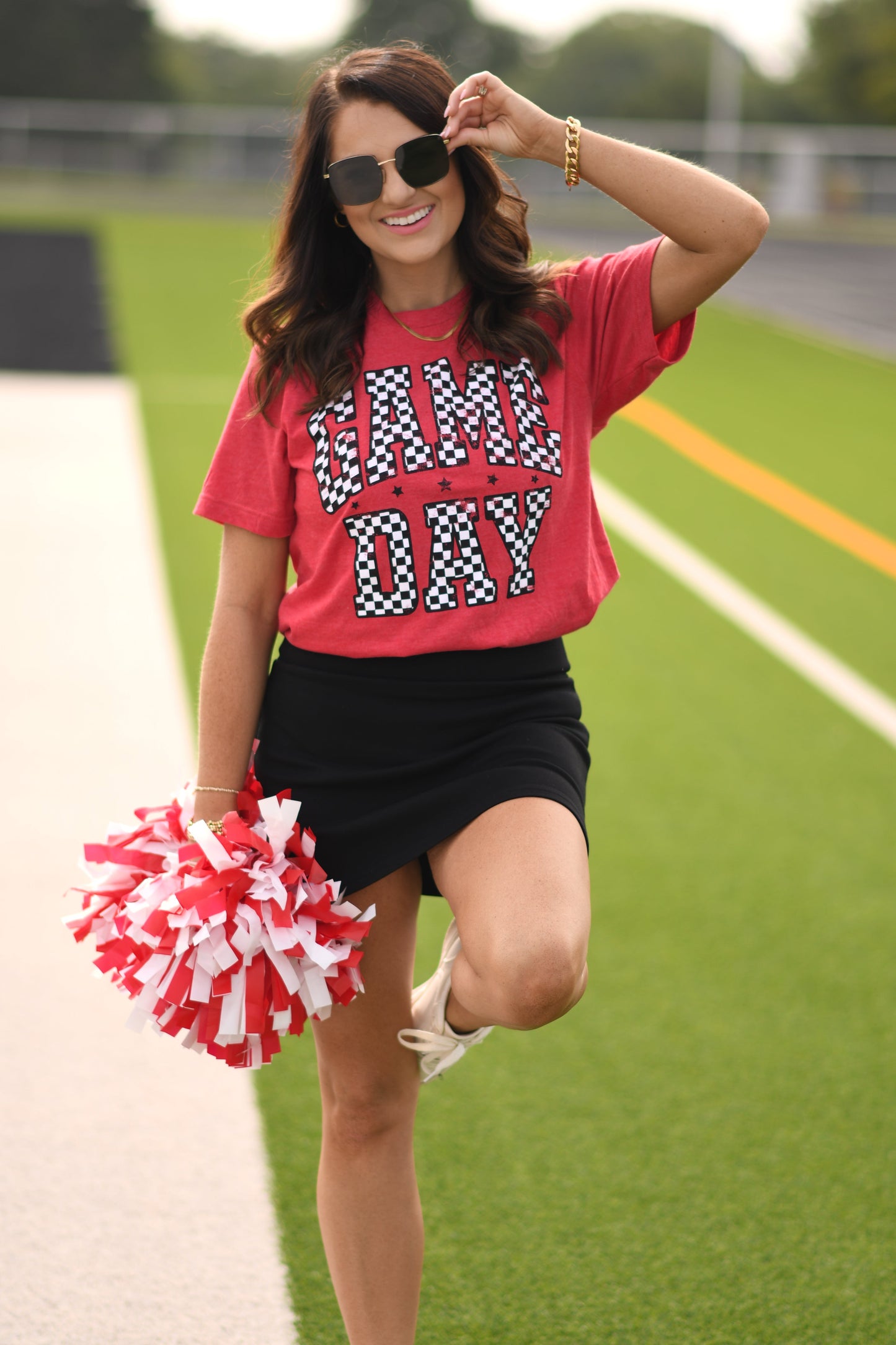 Checkered Game Day-red