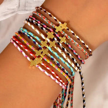 Load image into Gallery viewer, Cross Corded Bracelet