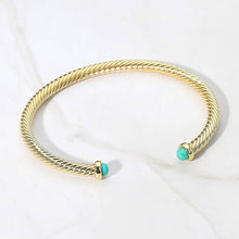 Load image into Gallery viewer, Stone Tip Twisted Cuff