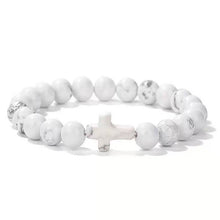 Load image into Gallery viewer, Stone Cross Bracelet
