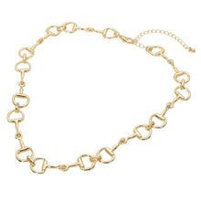 Load image into Gallery viewer, Horsebit Link Chain Necklace: Rhodium

