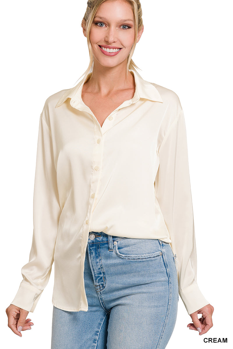 Satin Ivory Blouse