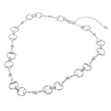 Load image into Gallery viewer, Horsebit Link Chain Necklace: Rhodium

