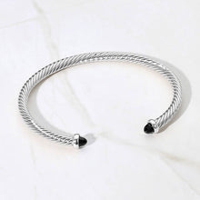 Load image into Gallery viewer, Stone Tip Twisted Cuff
