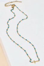 Load image into Gallery viewer, Beaded Cross Turquoise

