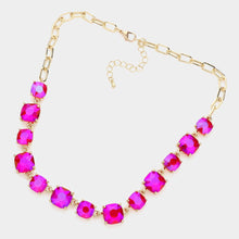 Load image into Gallery viewer, Square Stone Necklace
