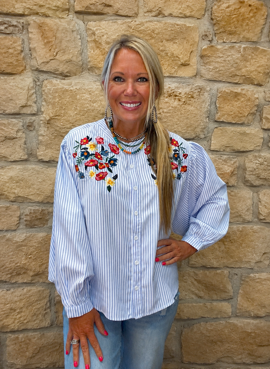 Betsy Embroidered Top