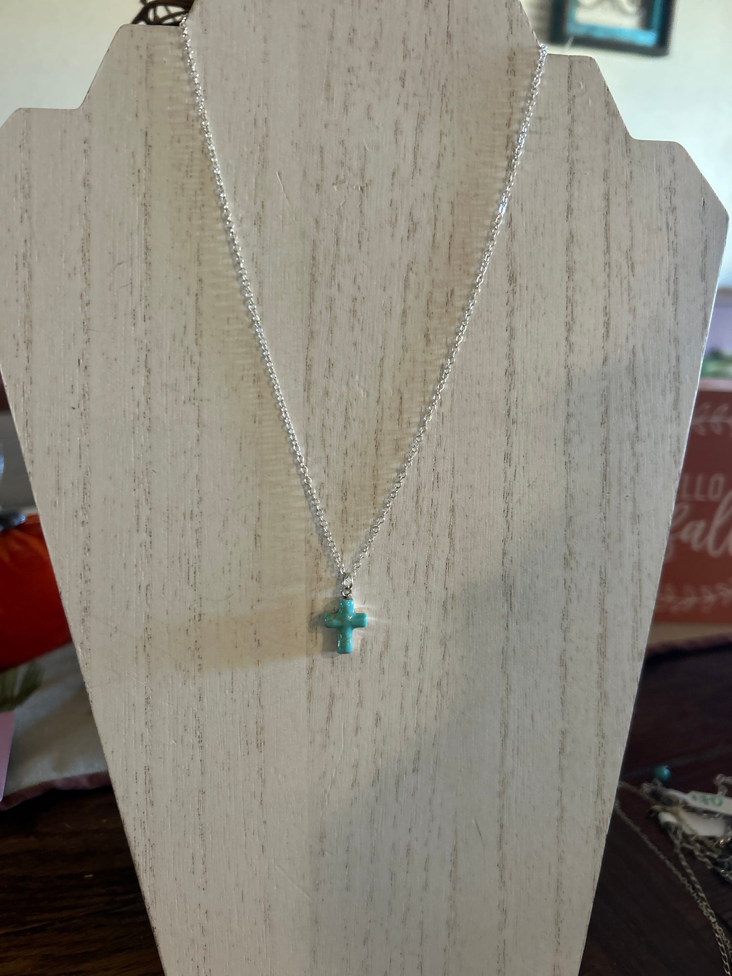 Turquoise Cross Necklace