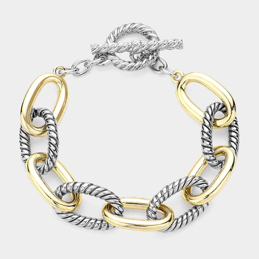 Two Tone Cable Bracelet