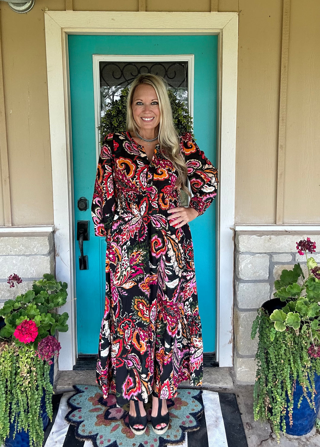 Midnight Paisley Maxi