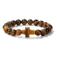 Load image into Gallery viewer, Stone Cross Bracelet
