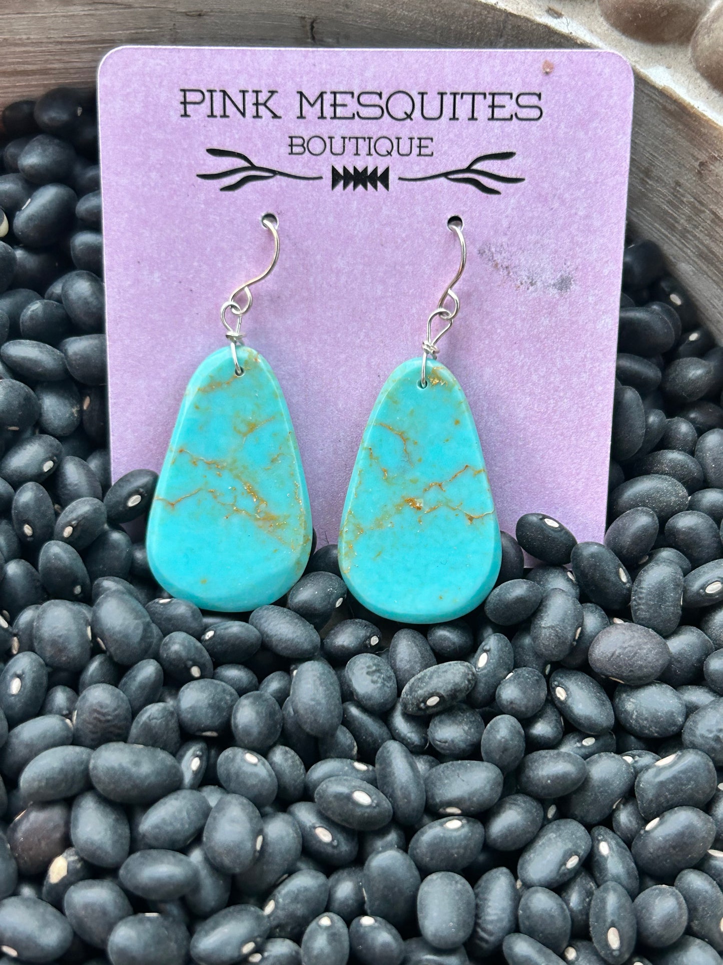 Turquoise Slat Earrings