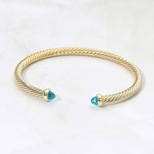 Load image into Gallery viewer, Stone Tip Twisted Cuff
