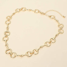Load image into Gallery viewer, Horsebit Link Chain Necklace: Rhodium
