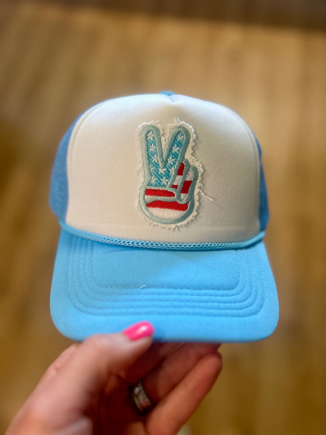 Light Blue Peace Hat