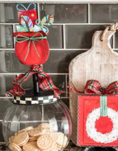 Load image into Gallery viewer, Merry &amp; Bright Santa Bag Finial
