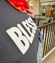 Load image into Gallery viewer, Blessed Applique Soft Corded Top
