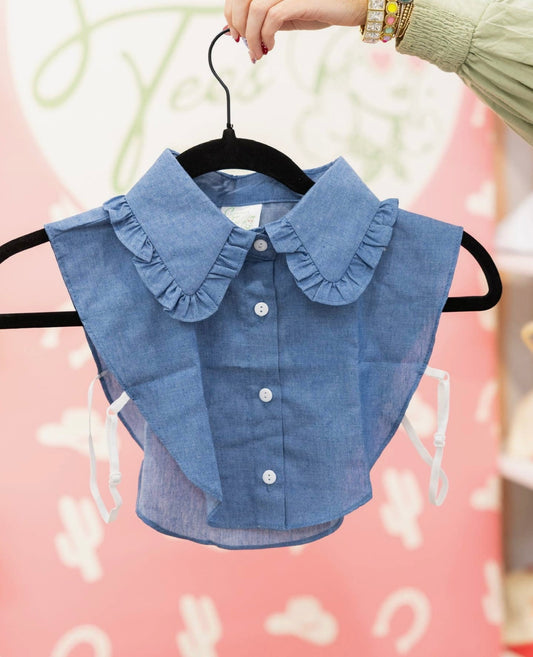 Ruffle Denim Collar