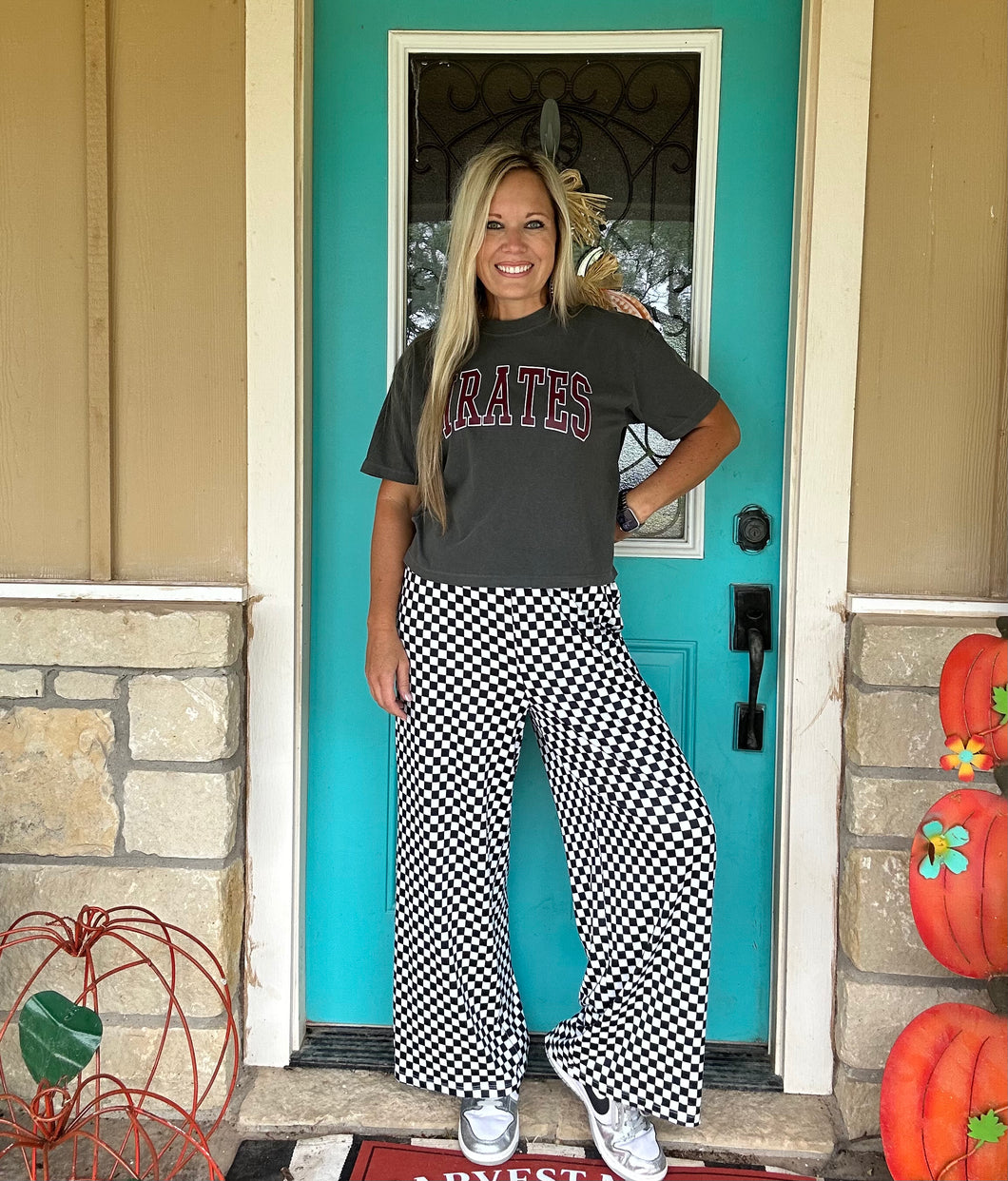 Checkered Draw String Pants