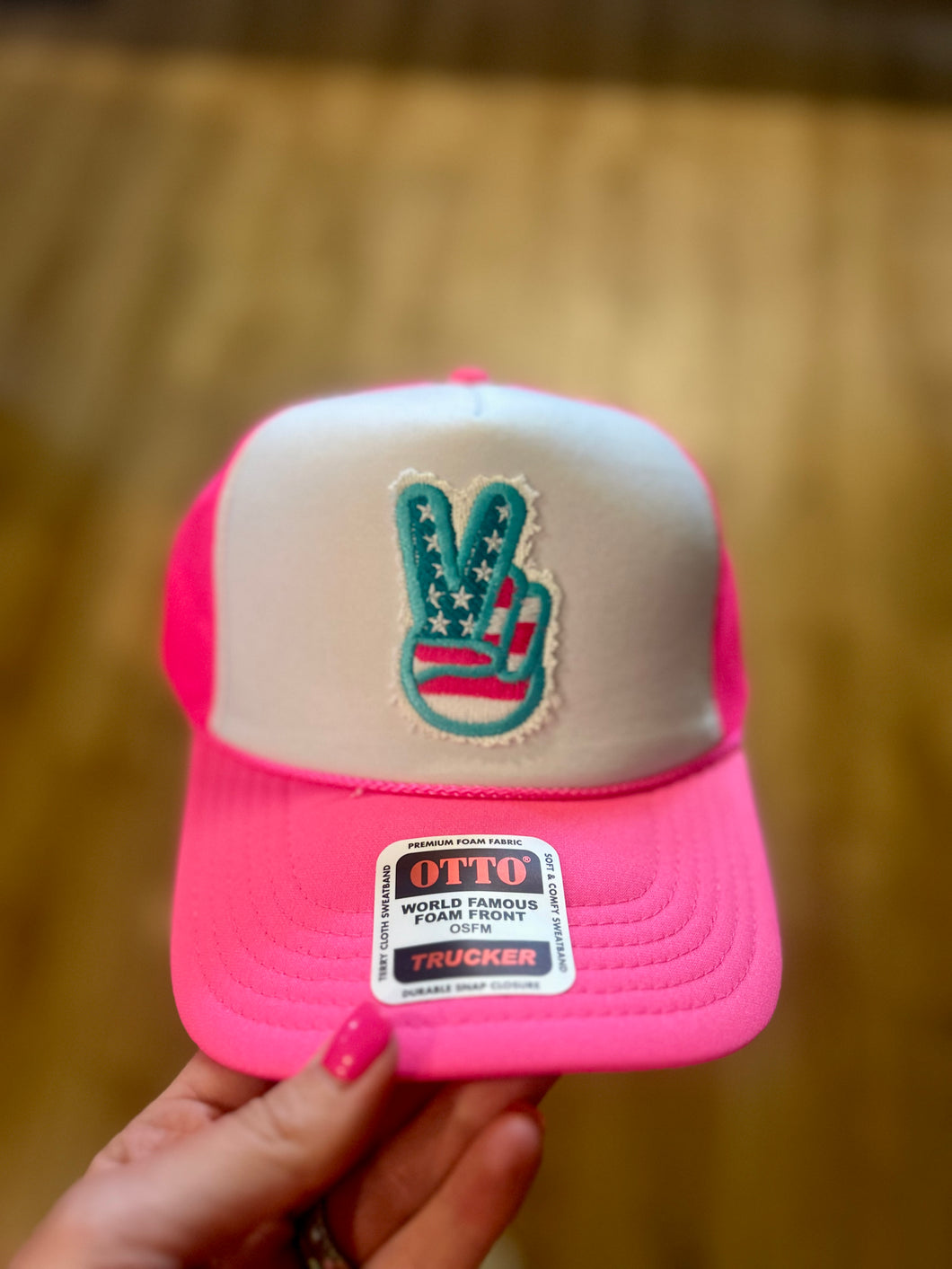 Hot Pink Peace Hat