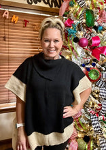 Load image into Gallery viewer, Color Block Poncho Sweater
