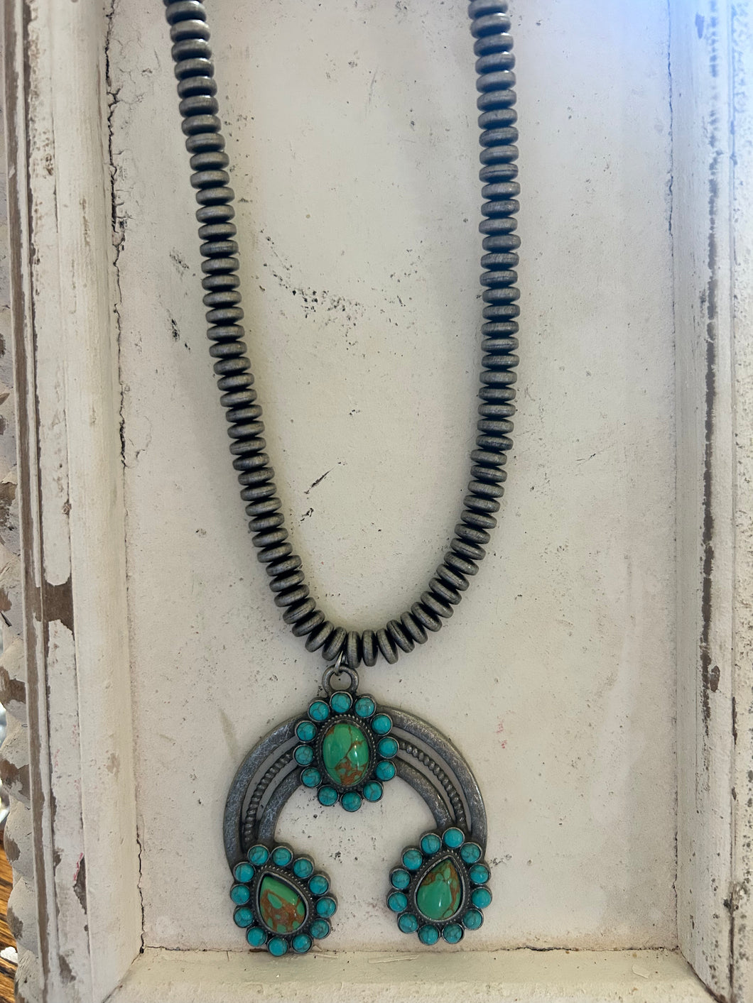 Turquoise/Green Squash Necklace