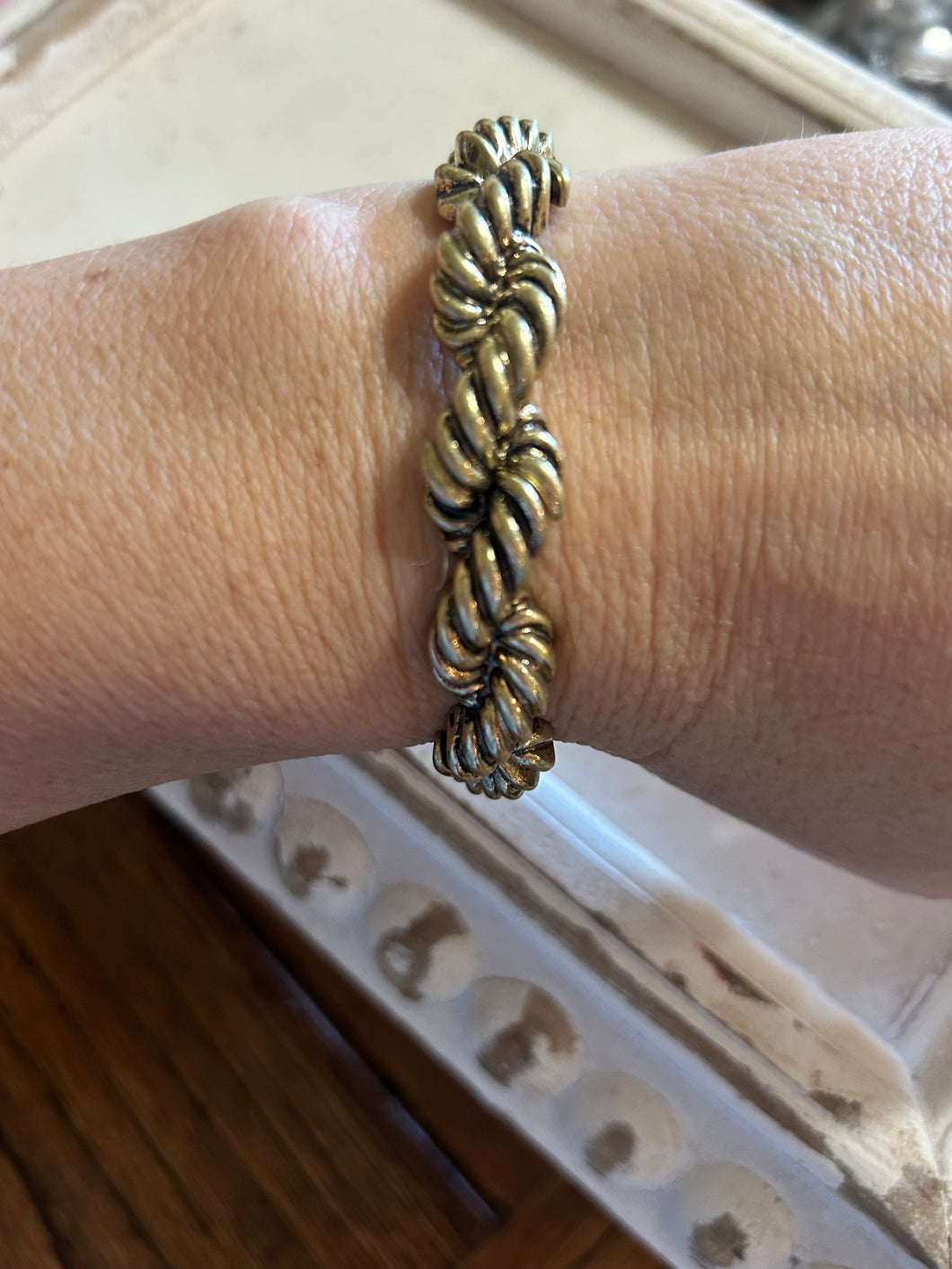 Stretching Gold Rope Bracelet