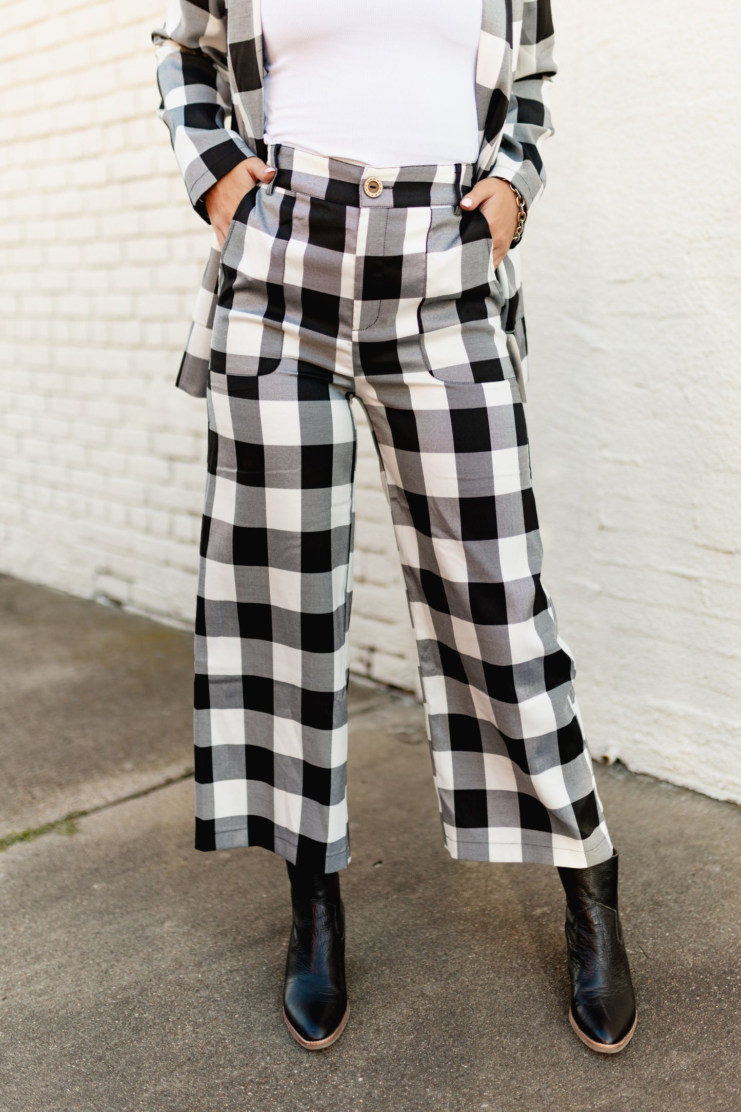 Black Checkered Pants