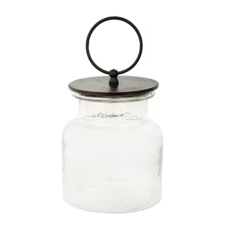 Black Glass Jar Base