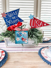 Load image into Gallery viewer, USA &amp; Stars and Stripes Pennants Set
