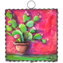 Load image into Gallery viewer, Mini Art Pink Potted Cactus
