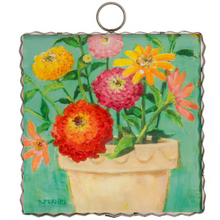 Load image into Gallery viewer, Mini Art Pot of Zinnias

