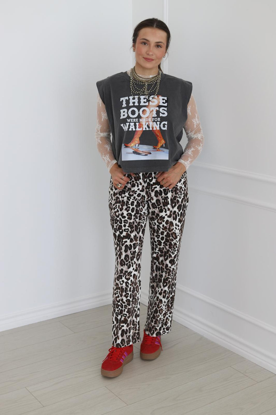 Cheetah Denim Pants