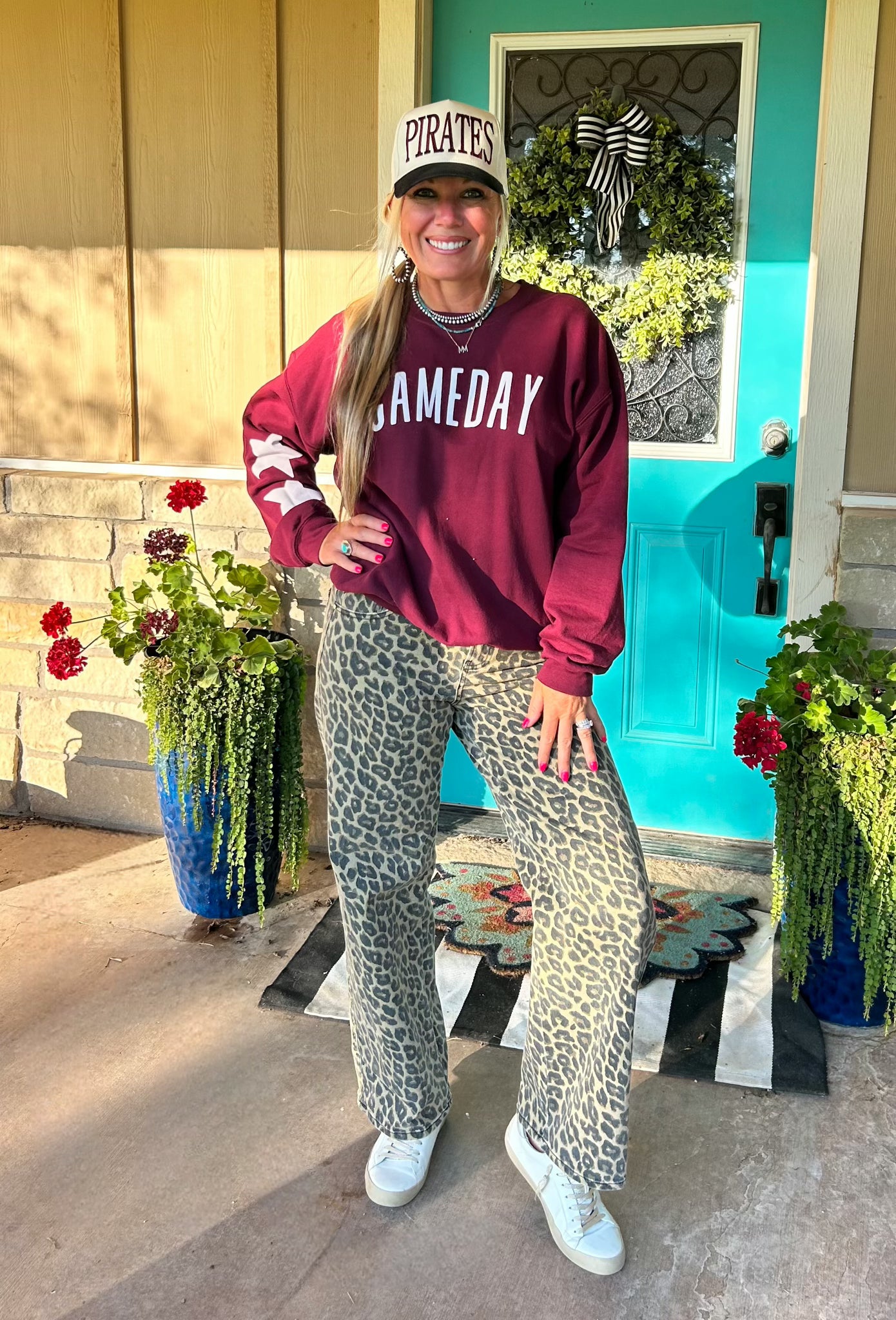 Leopard/Black Jeans
