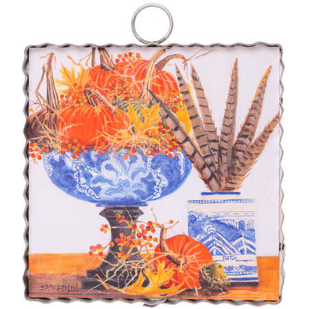 Blue Bowl of Velvet Pumpkins Moni Gallery