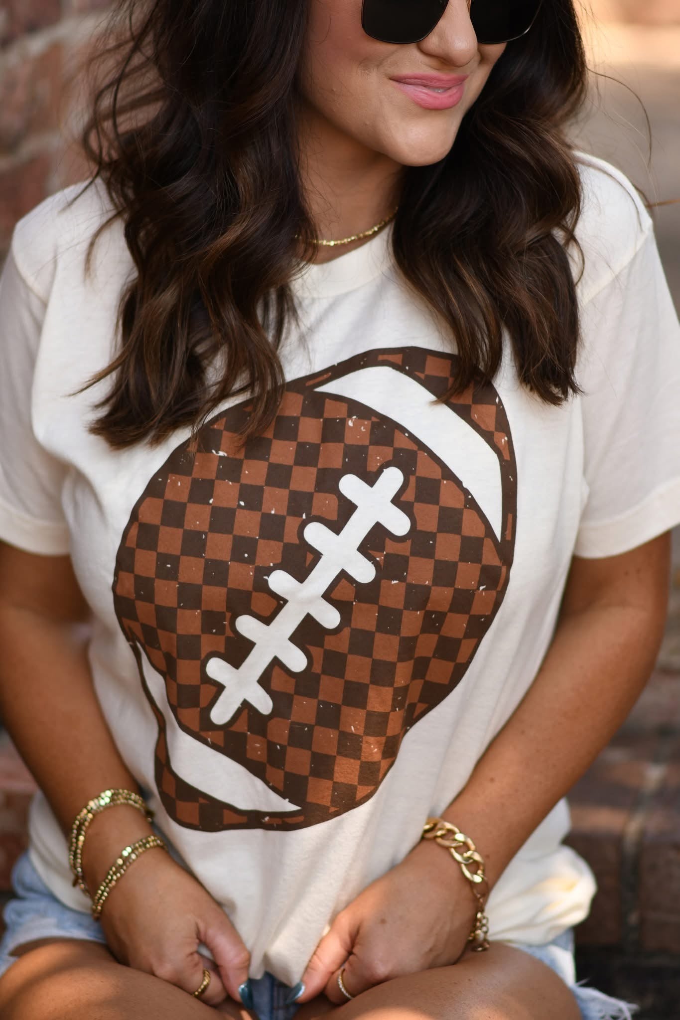 Checkered Football Tee