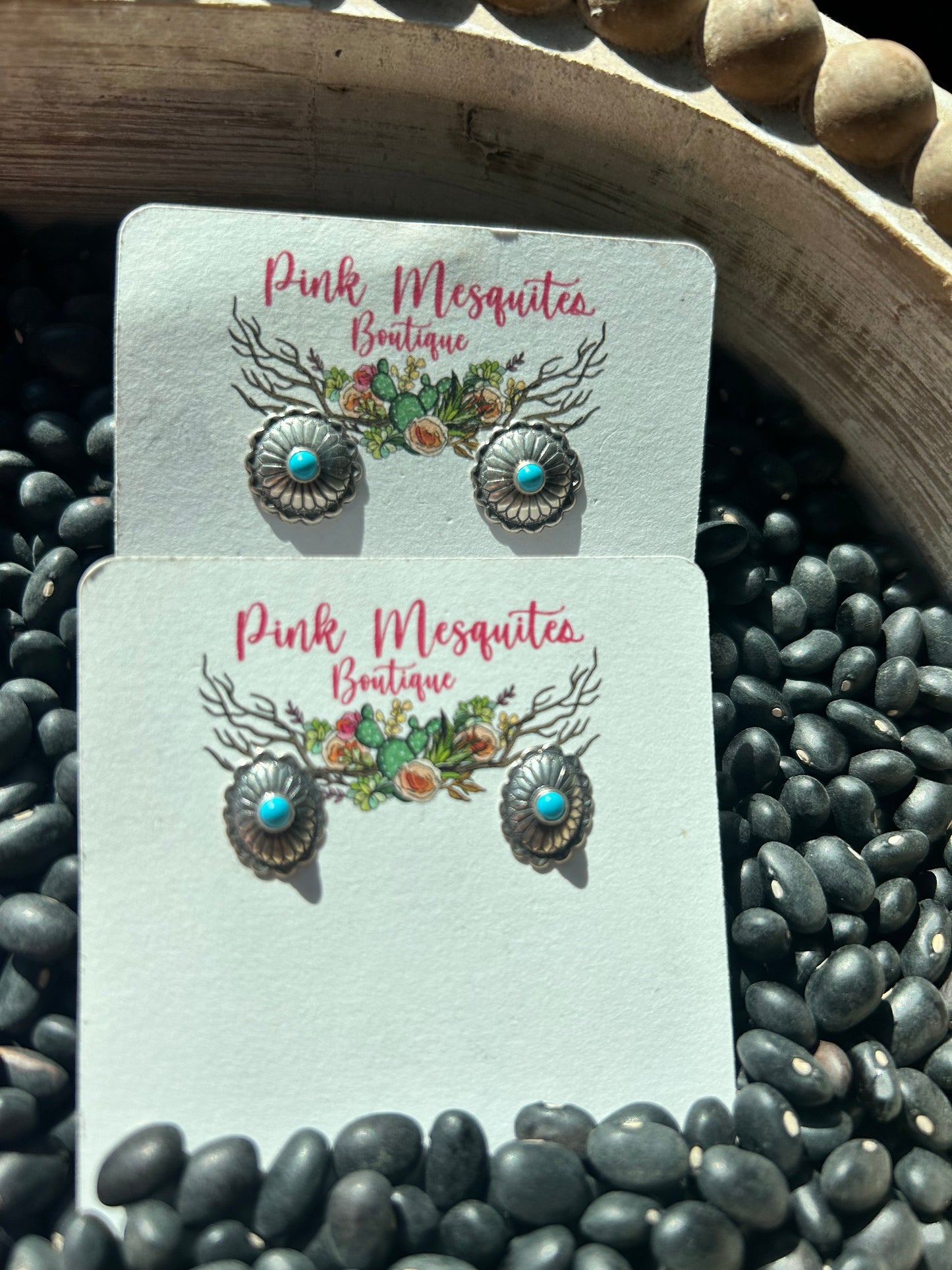 Small Turquoise & Concho Studs