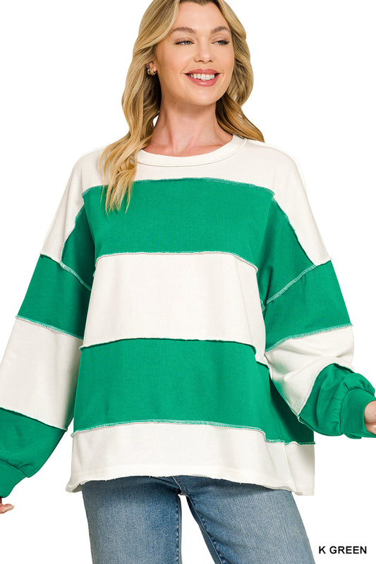 Color Block Stripe LS
