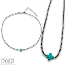 Load image into Gallery viewer, Beaded Cross Necklace
