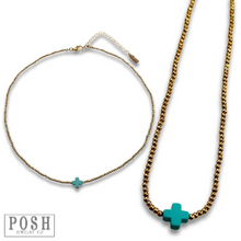 Load image into Gallery viewer, Beaded Cross Necklace
