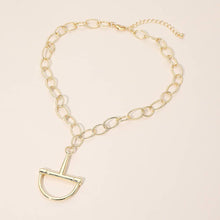 Load image into Gallery viewer, Horsebit Pendant Link Chain Necklace
