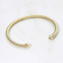 Load image into Gallery viewer, Stone Tip Twisted Cuff

