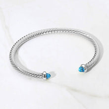 Load image into Gallery viewer, Stone Tip Twisted Cuff
